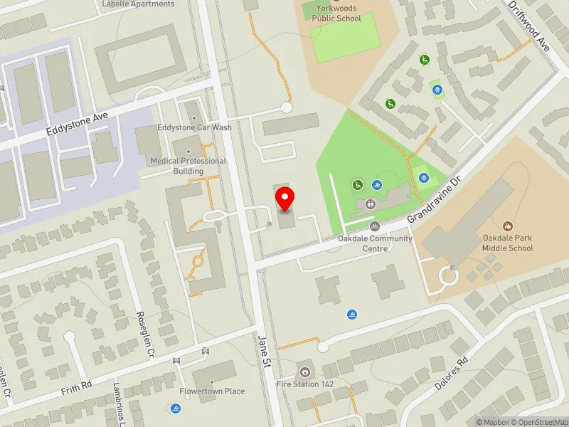 RentSafeTO apartment evaluation map view of 2755 JANE ST in Humber River-Black Creek, Toronto