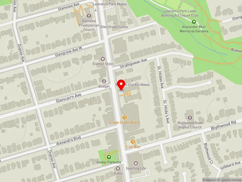 RentSafeTO apartment evaluation map view of 2755 YONGE ST in Don Valley West, Toronto