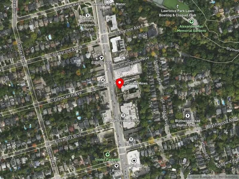 RentSafeTO apartment evaluation satellite view of 2755 YONGE ST in Don Valley West, Toronto
