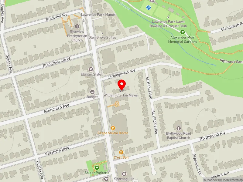 RentSafeTO apartment evaluation map view of 2765 YONGE ST in Don Valley West, Toronto