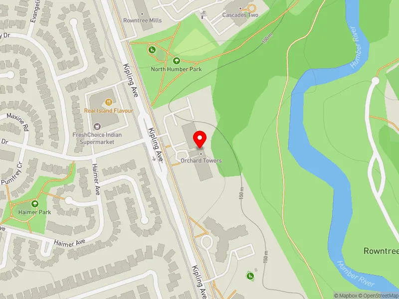 RentSafeTO apartment evaluation map view of 2777 KIPLING AVE in Etobicoke North, Toronto