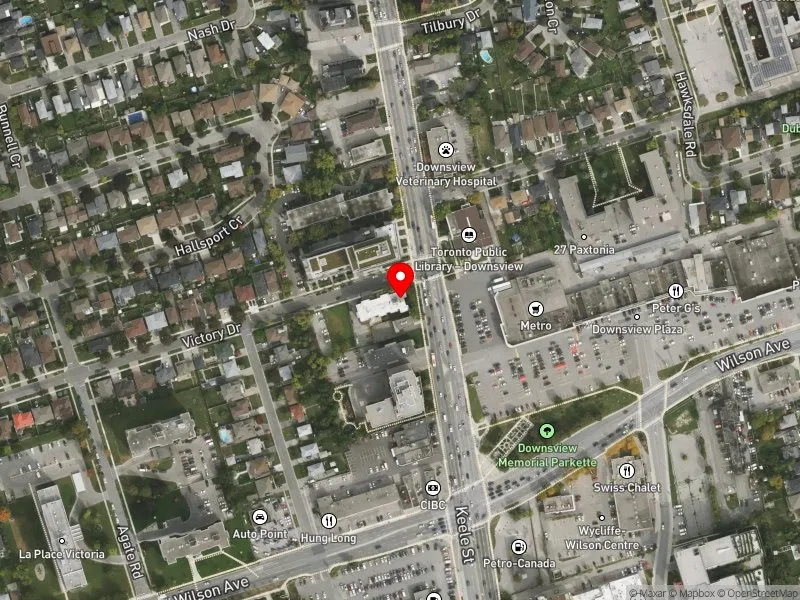 RentSafeTO apartment evaluation satellite view of 2788 KEELE ST in York Centre, Toronto