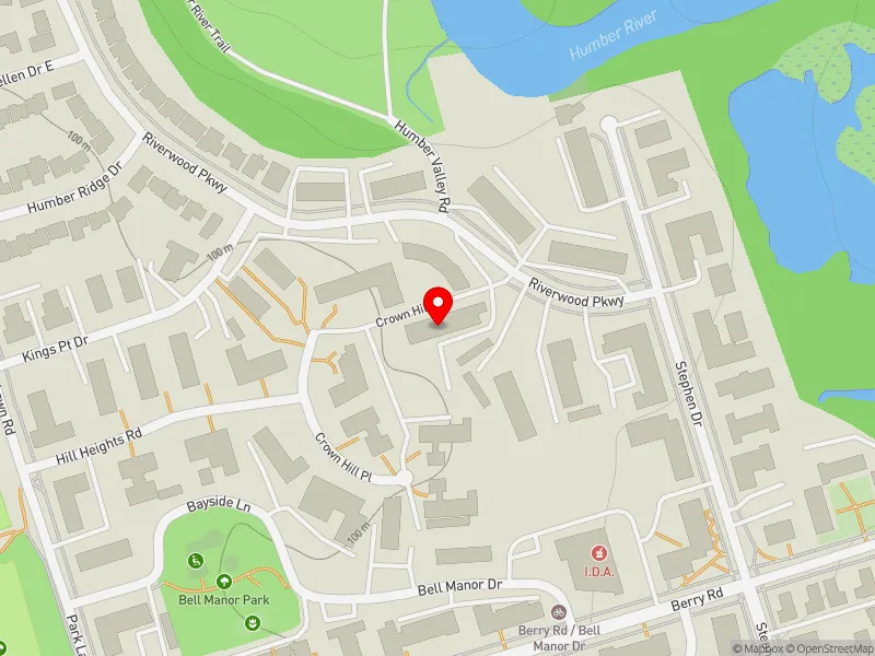 RentSafeTO apartment evaluation map view of 28 RIVERWOOD PKWY in Etobicoke-Lakeshore, Toronto