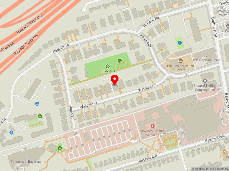 RentSafeTO apartment evaluation map view of 28 WASDALE CRES in Eglinton-Lawrence, Toronto