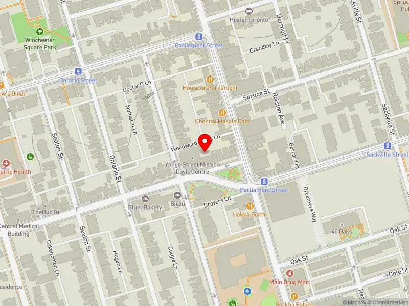 RentSafeTO apartment evaluation map view of 280 GERRARD ST E in Toronto Centre, Toronto