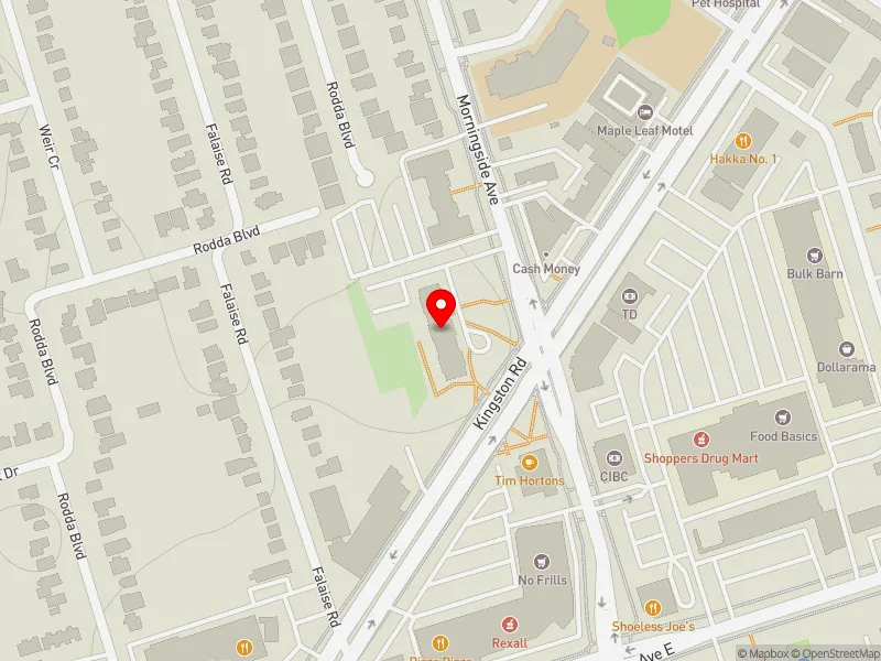 RentSafeTO apartment evaluation map view of 280 MORNINGSIDE AVE in Scarborough-Guildwood, Toronto