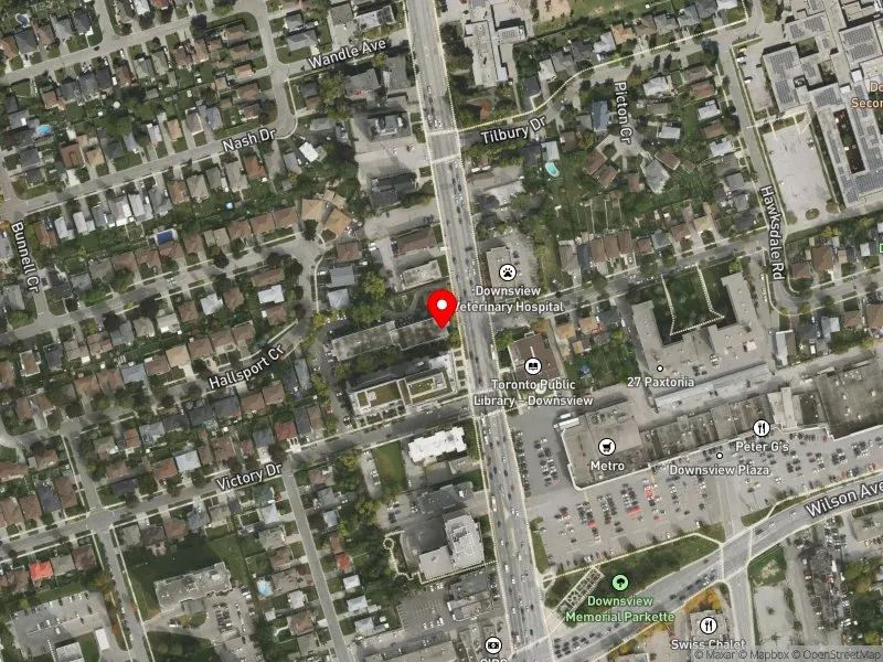 RentSafeTO apartment evaluation satellite view of 2808 KEELE ST in York Centre, Toronto