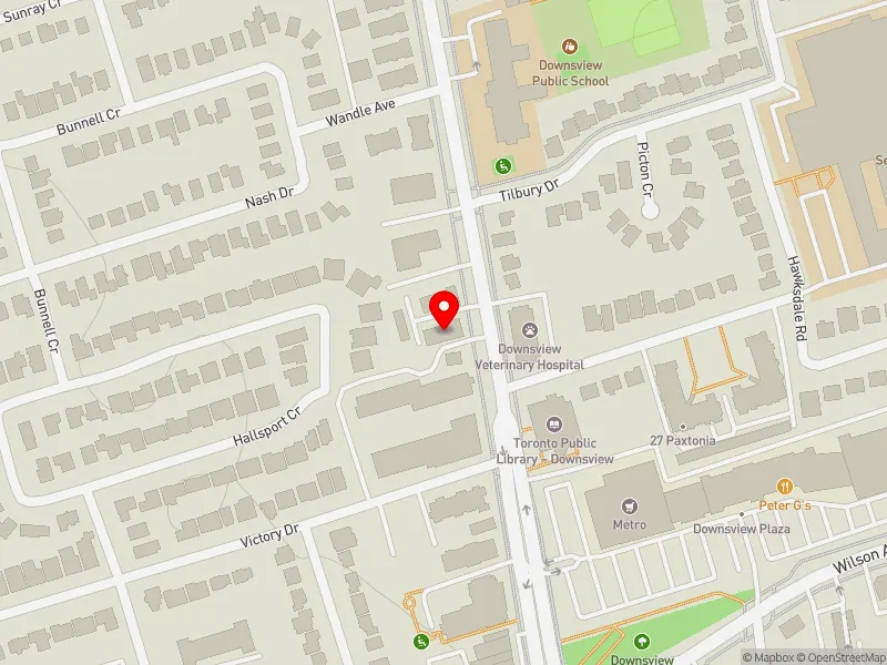 RentSafeTO apartment evaluation map view of 2816 KEELE ST in York Centre, Toronto