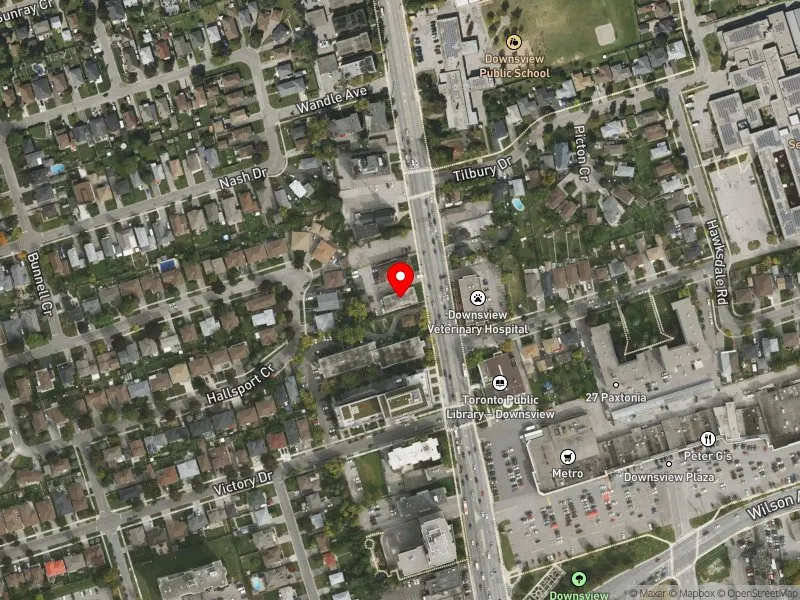 RentSafeTO apartment evaluation satellite view of 2816 KEELE ST in York Centre, Toronto