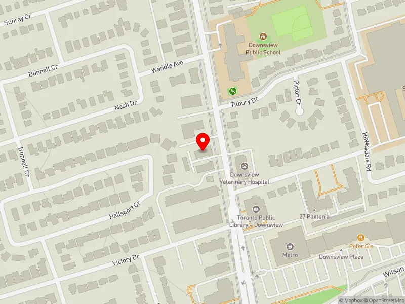RentSafeTO apartment evaluation map view of 2818 KEELE ST in York Centre, Toronto