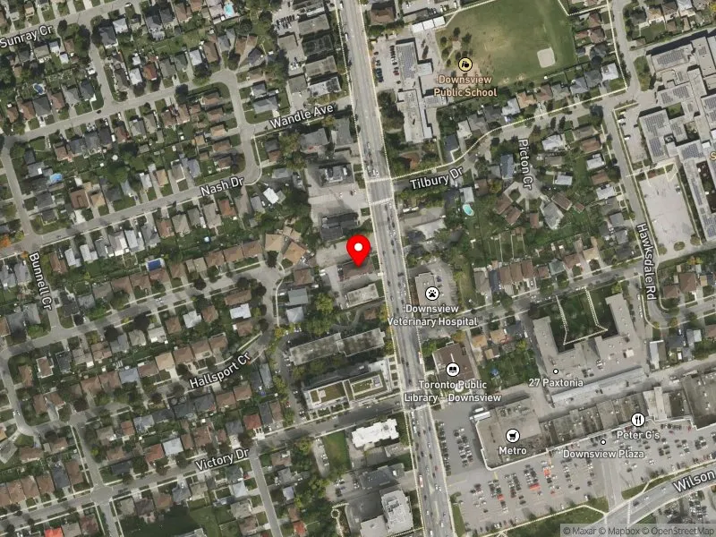 RentSafeTO apartment evaluation satellite view of 2818 KEELE ST in York Centre, Toronto