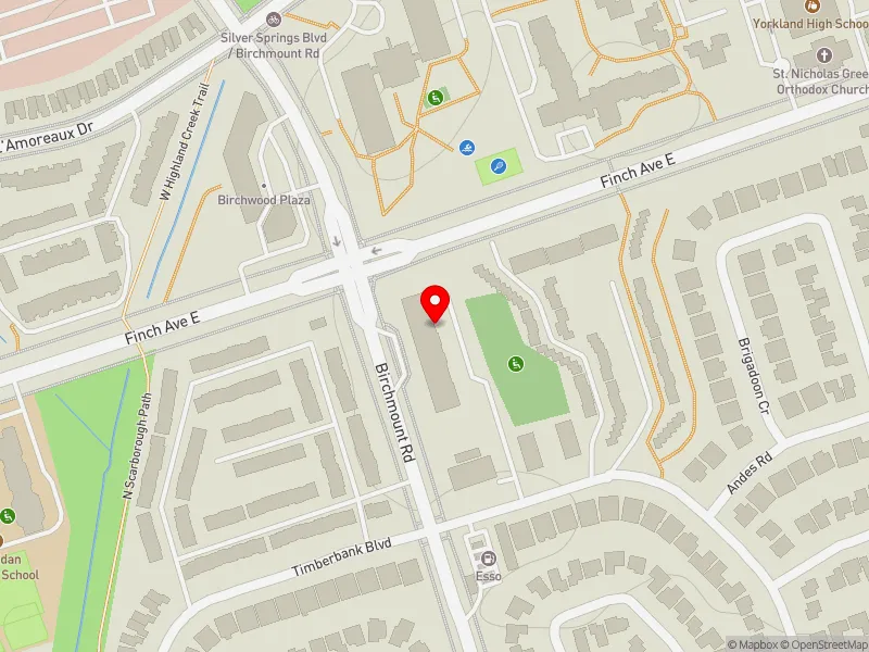 RentSafeTO apartment evaluation map view of 2821 BIRCHMOUNT RD in Scarborough-Agincourt, Toronto