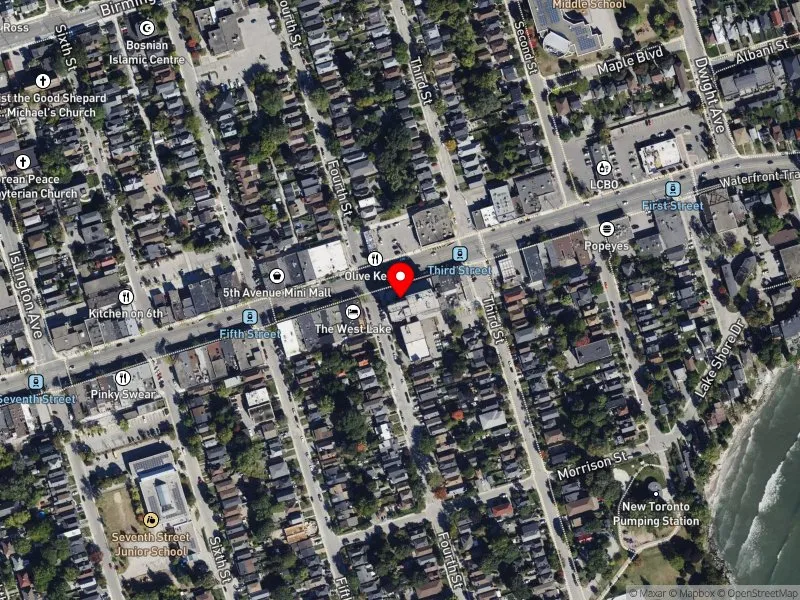 RentSafeTO apartment evaluation satellite view of 2835 LAKE SHORE BLVD W in Etobicoke-Lakeshore, Toronto
