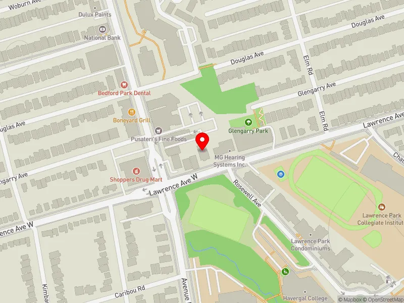 RentSafeTO apartment evaluation map view of 284 LAWRENCE AVE W in Eglinton-Lawrence, Toronto