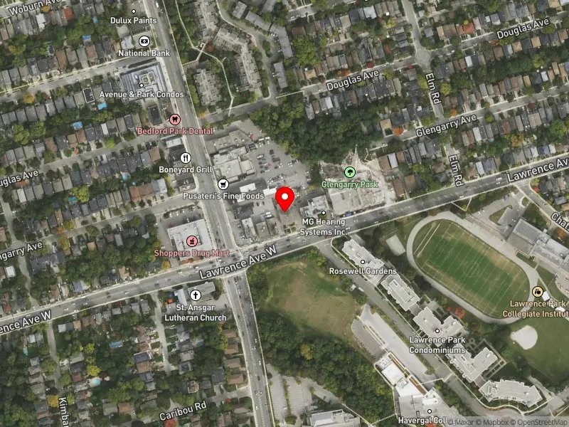 RentSafeTO apartment evaluation satellite view of 284 LAWRENCE AVE W in Eglinton-Lawrence, Toronto