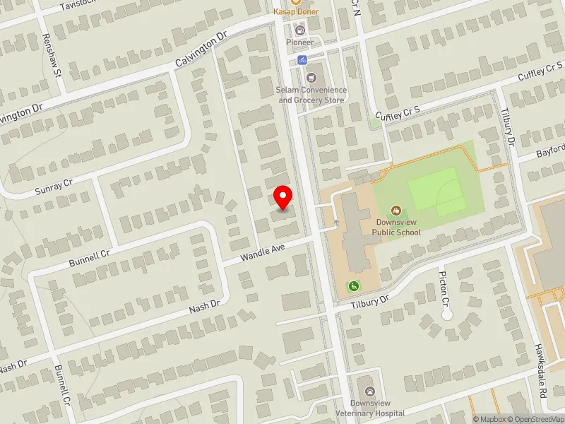 RentSafeTO apartment evaluation map view of 2852 KEELE ST in York Centre, Toronto