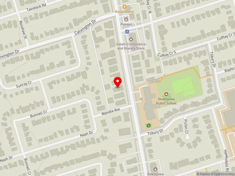 RentSafeTO apartment evaluation map view of 2854 KEELE ST in York Centre, Toronto