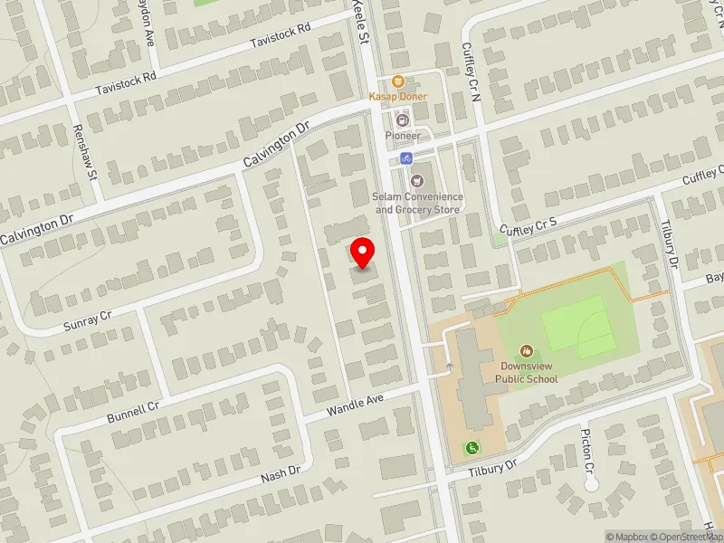 RentSafeTO apartment evaluation map view of 2864 KEELE ST in York Centre, Toronto