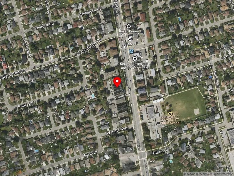 RentSafeTO apartment evaluation satellite view of 2864 KEELE ST in York Centre, Toronto