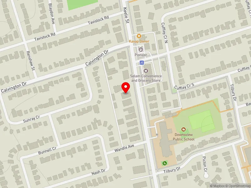 RentSafeTO apartment evaluation map view of 2866 KEELE ST in York Centre, Toronto