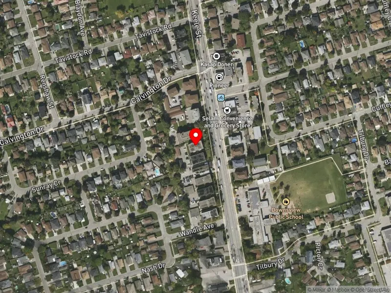RentSafeTO apartment evaluation satellite view of 2866 KEELE ST in York Centre, Toronto