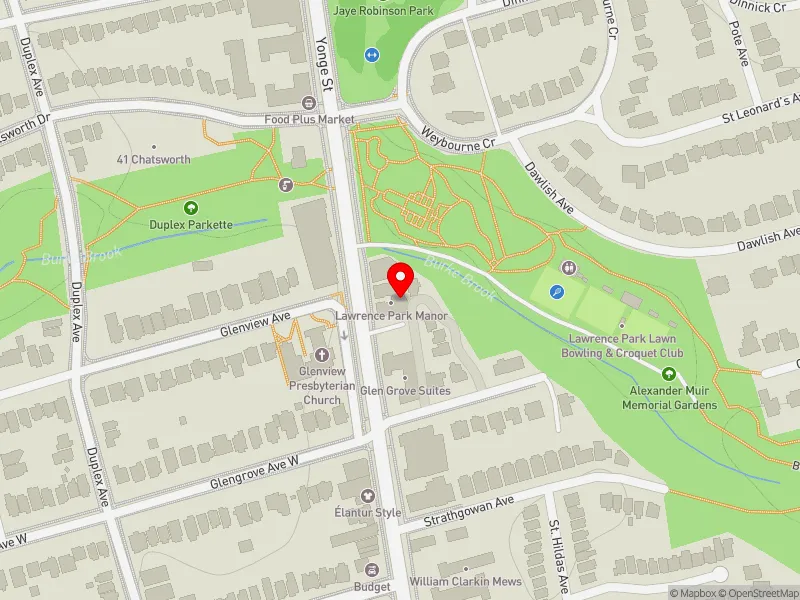 RentSafeTO apartment evaluation map view of 2867 YONGE ST in Don Valley West, Toronto
