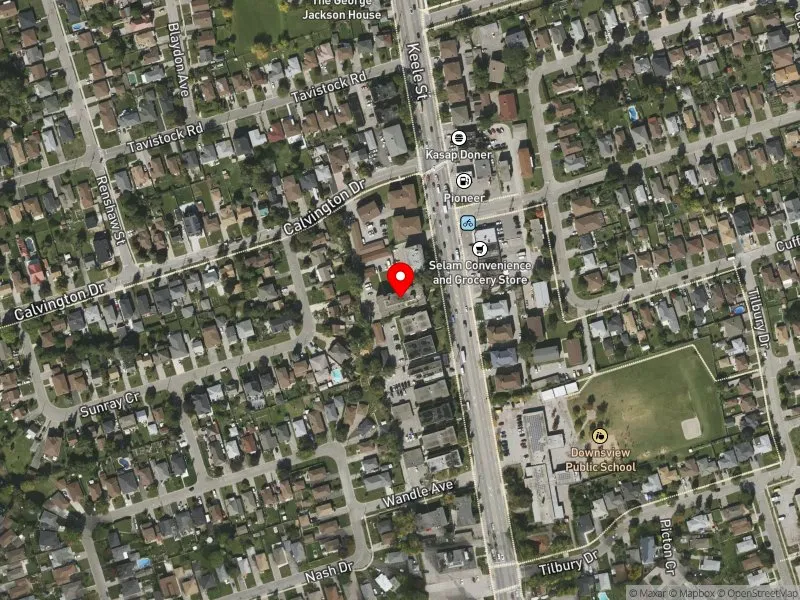 RentSafeTO apartment evaluation satellite view of 2868 KEELE ST in York Centre, Toronto