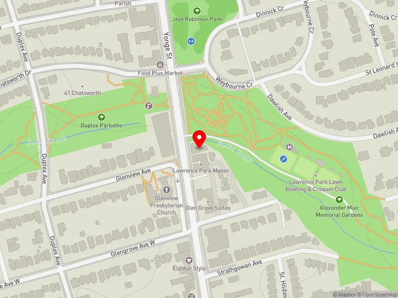 RentSafeTO apartment evaluation map view of 2875 YONGE ST in Don Valley West, Toronto