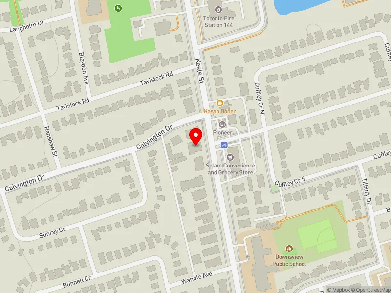 RentSafeTO apartment evaluation map view of 2880 KEELE ST in York Centre, Toronto