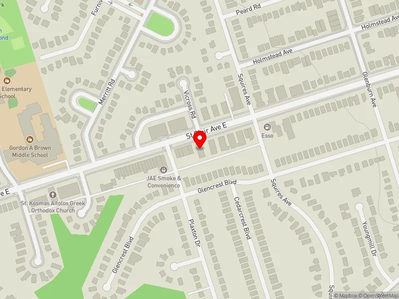 RentSafeTO apartment evaluation map view of 2893 ST CLAIR AVE E in Beaches-East York, Toronto