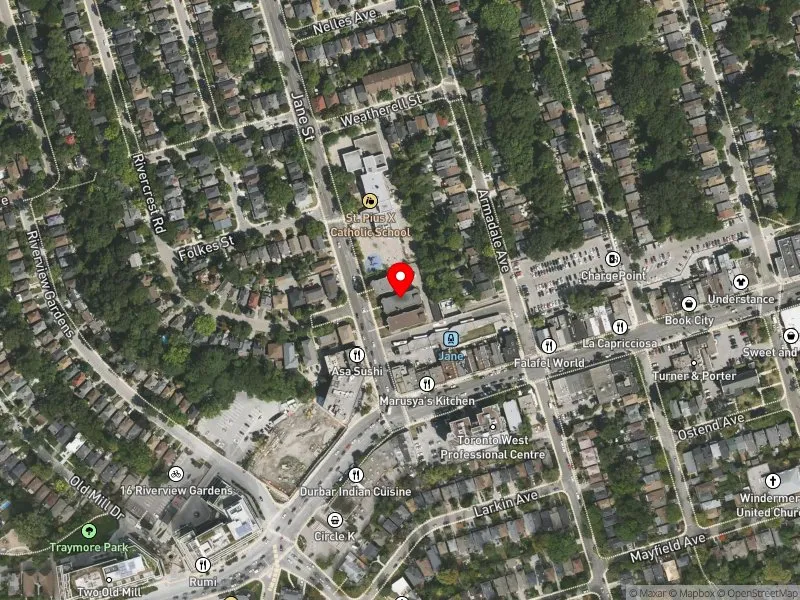 RentSafeTO apartment evaluation satellite view of 29 JANE ST in Parkdale-High Park, Toronto