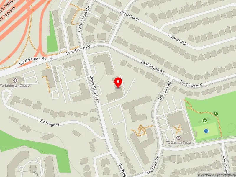 RentSafeTO apartment evaluation map view of 29 UPPER CANADA DR in Don Valley West, Toronto