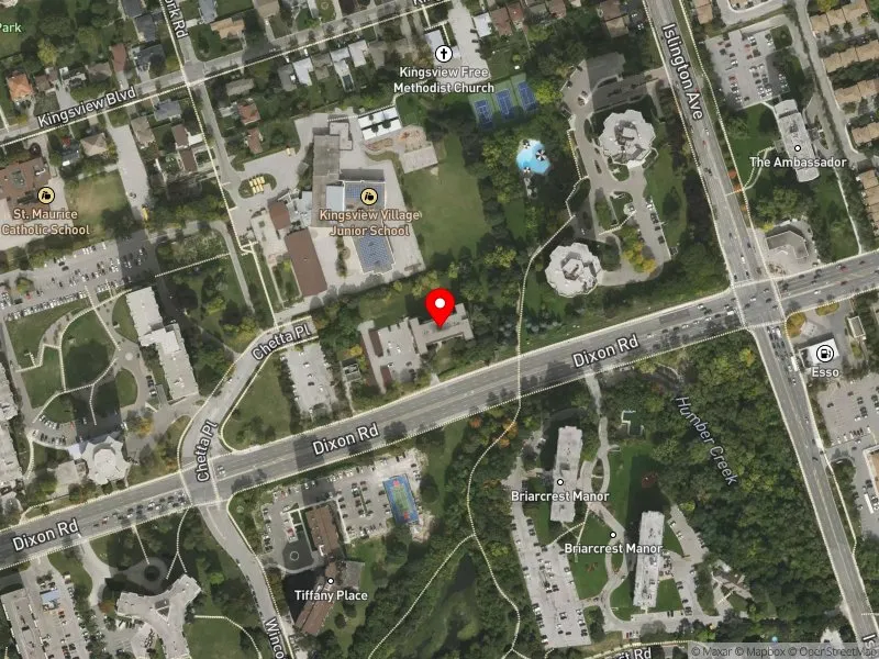 RentSafeTO apartment evaluation satellite view of 290 DIXON RD in Etobicoke North, Toronto