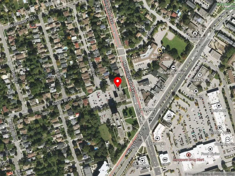 RentSafeTO apartment evaluation satellite view of 290 MORNINGSIDE AVE in Scarborough-Guildwood, Toronto