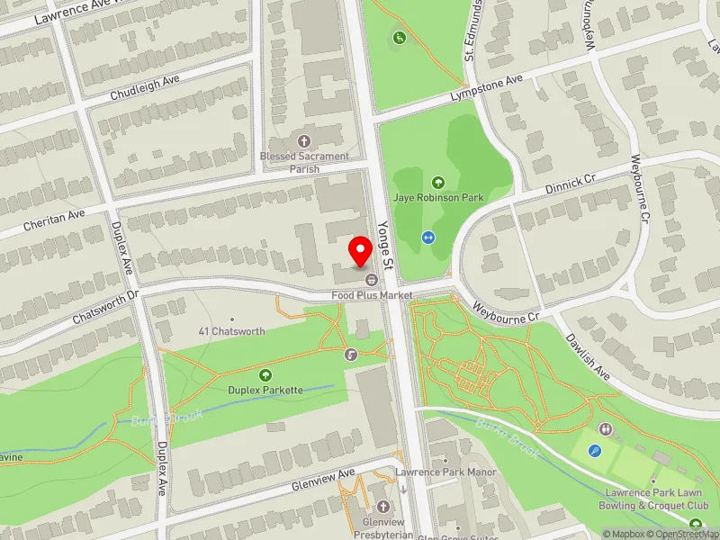 RentSafeTO apartment evaluation map view of 2914 YONGE ST in Eglinton-Lawrence, Toronto