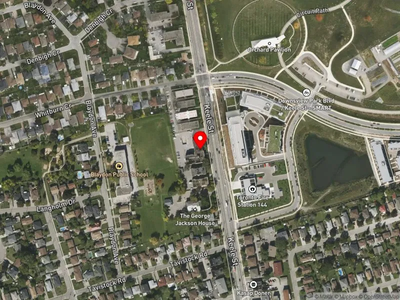 RentSafeTO apartment evaluation satellite view of 2960 KEELE ST in York Centre, Toronto