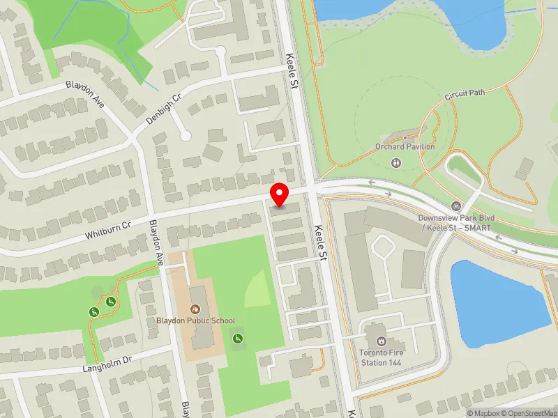 RentSafeTO apartment evaluation map view of 2994 KEELE ST in York Centre, Toronto