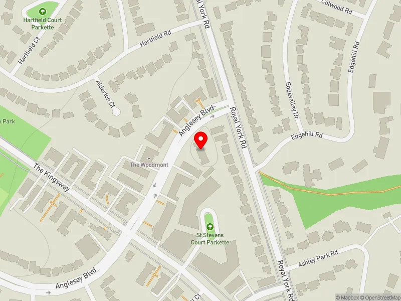 RentSafeTO apartment evaluation map view of 3 ANGLESEY BLVD in Etobicoke Centre, Toronto