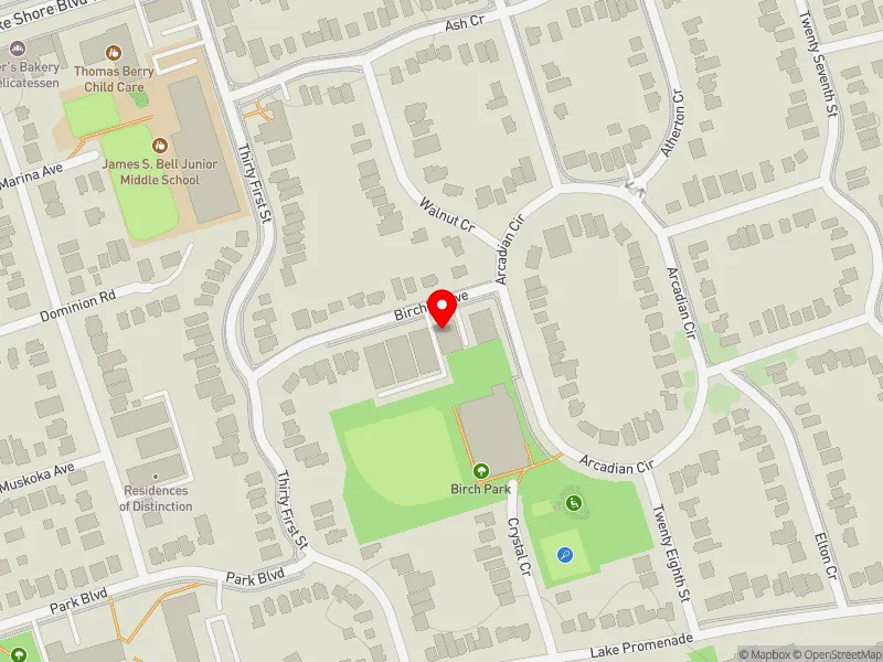 RentSafeTO apartment evaluation map view of 3 BIRCHLEA AVE in Etobicoke-Lakeshore, Toronto
