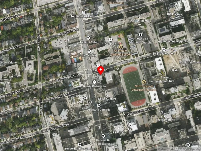 RentSafeTO apartment evaluation satellite view of 3 BROADWAY AVE in Toronto-St. Paul's, Toronto