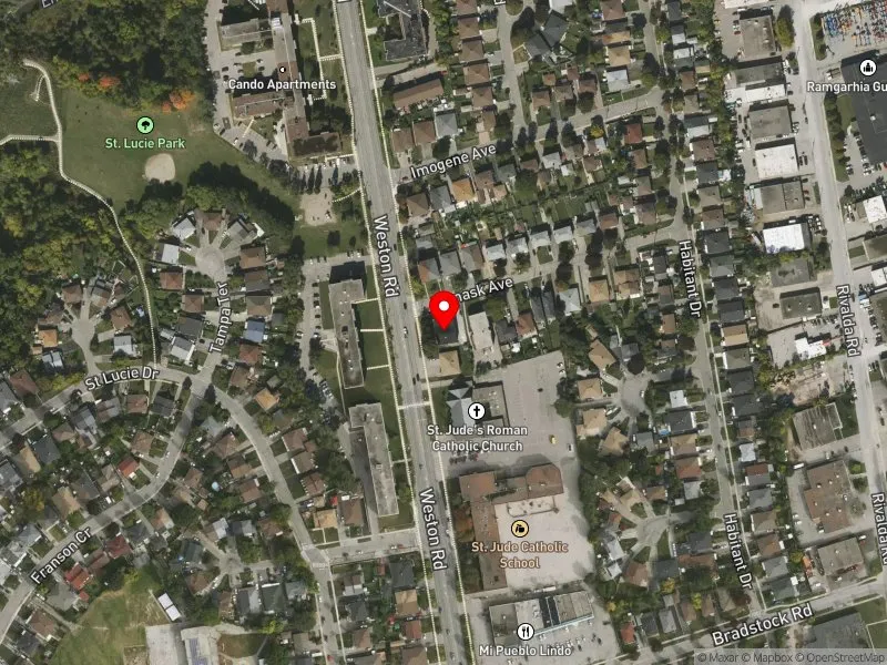RentSafeTO apartment evaluation satellite view of 3 DAMASK AVE in Humber River-Black Creek, Toronto