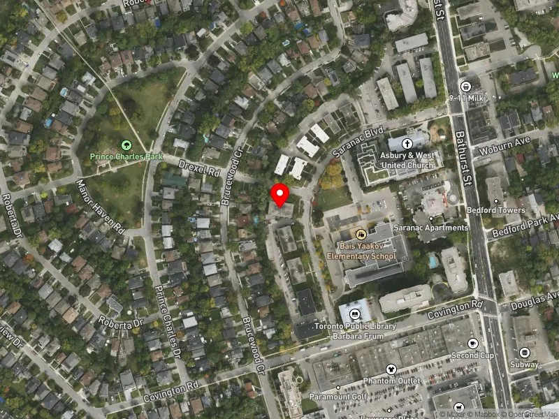 RentSafeTO apartment evaluation satellite view of 3 DREXEL RD in Eglinton-Lawrence, Toronto