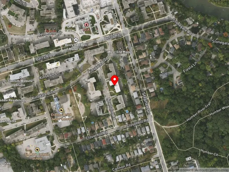 RentSafeTO apartment evaluation satellite view of 3 NEWHOLM RD in Etobicoke-Lakeshore, Toronto