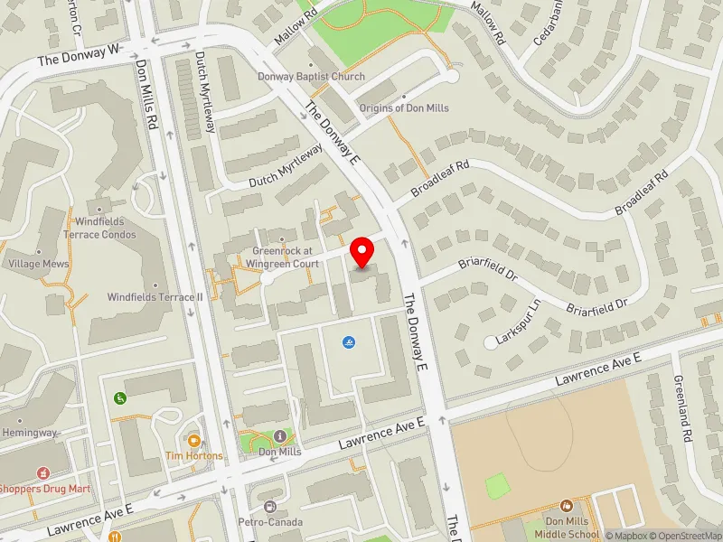 RentSafeTO apartment evaluation map view of 3 WINGREEN CRT in Don Valley East, Toronto