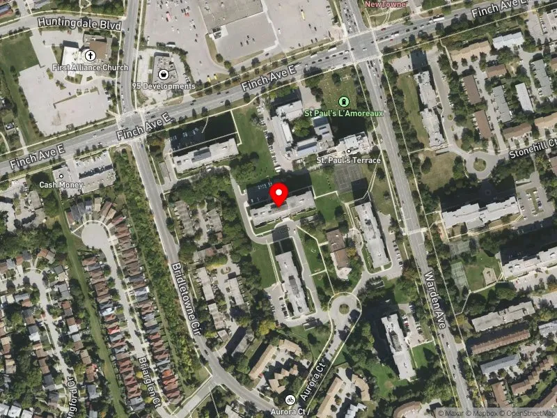 RentSafeTO apartment evaluation satellite view of 30 AURORA CRT in Scarborough-Agincourt, Toronto