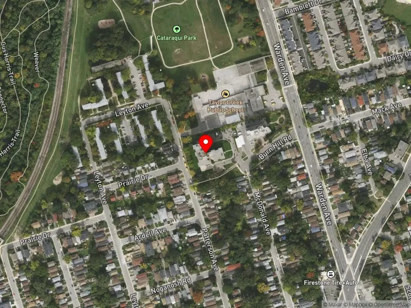 RentSafeTO apartment evaluation satellite view of 30 BURN HILL RD in Scarborough Southwest, Toronto