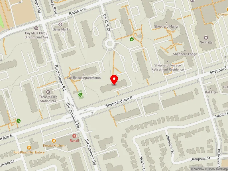 RentSafeTO apartment evaluation map view of 30 CARABOB CRT in Scarborough-Agincourt, Toronto