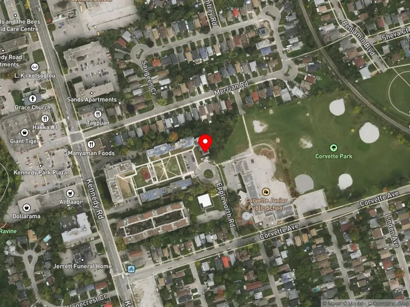 RentSafeTO apartment evaluation satellite view of 30 EPPLEWORTH RD in Scarborough Southwest, Toronto