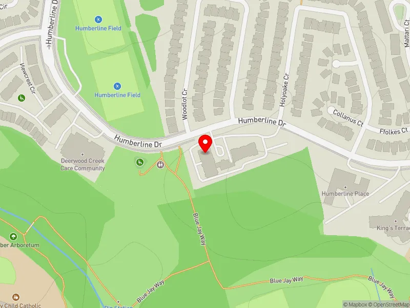 RentSafeTO apartment evaluation map view of 30 HUMBERLINE DR in Etobicoke North, Toronto