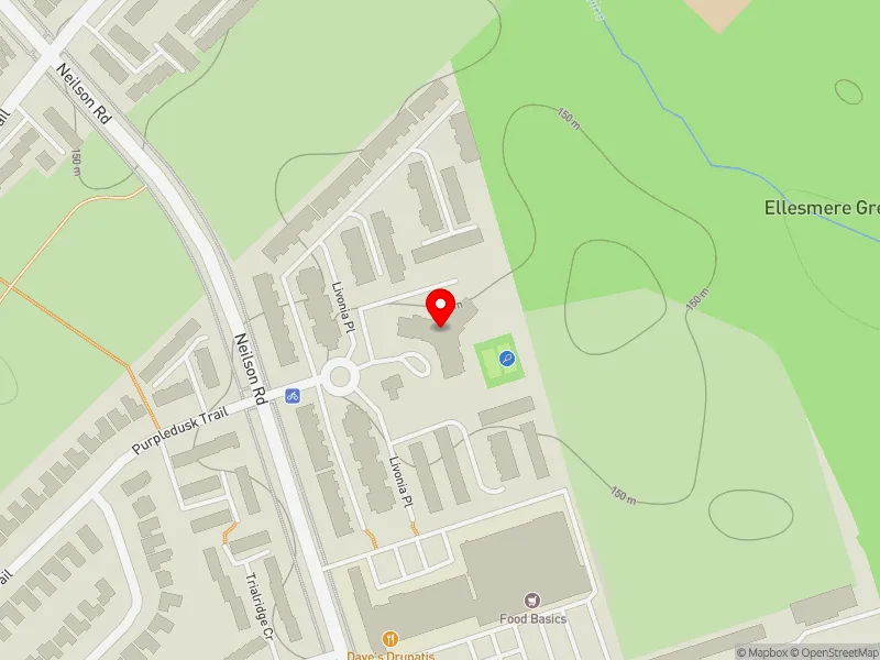 RentSafeTO apartment evaluation map view of 30 LIVONIA PL in Scarborough-Guildwood, Toronto